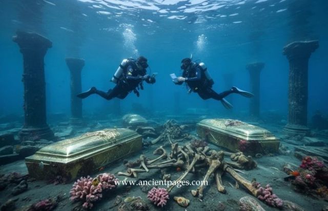 Ancient Mystery Of The Submerged Platinum Coffins And Giant Bones